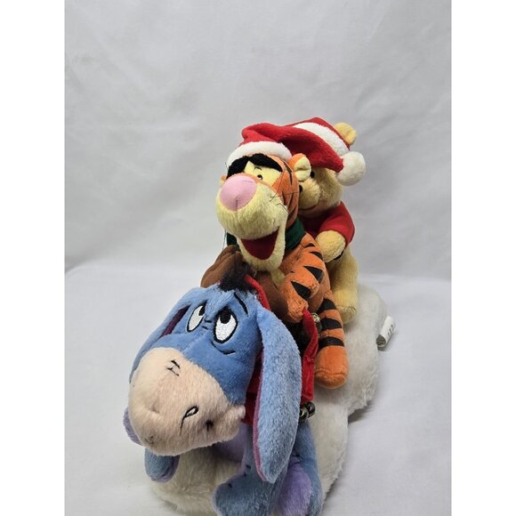Gemmy Disney Winnie the Pooh Tigger Eeyore Christmas Sleigh Music/Motion Tested - Picture 3 of 15
